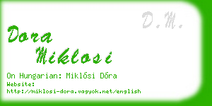 dora miklosi business card